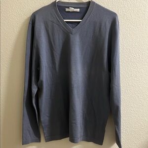 Kenneth Cole V-Neck Sweater in Slate Gray
